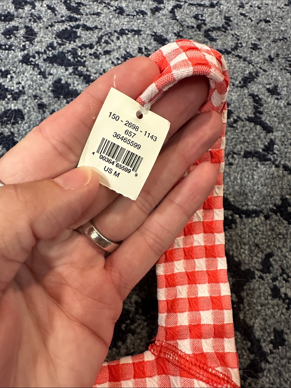 NWT OFFLINE BY ARRIE Red Gingham Crop Top with Wide Straps SIZE M - Picture 3 of 6